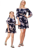 Mommy and Me Matching Ruffled Beach Dress