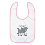 Baby Shark Embroidered Baby Bib